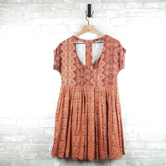 Free People pleated tribal boho tunic | Size S - Picture 5 of 5